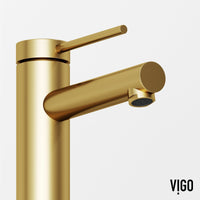 Contemporary style faucet with mid arc spout and compression fittings