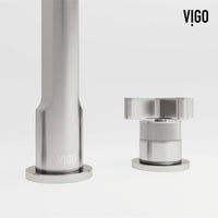 3-hole bathroom faucet with high arc spout and corrosion-resistant brass material