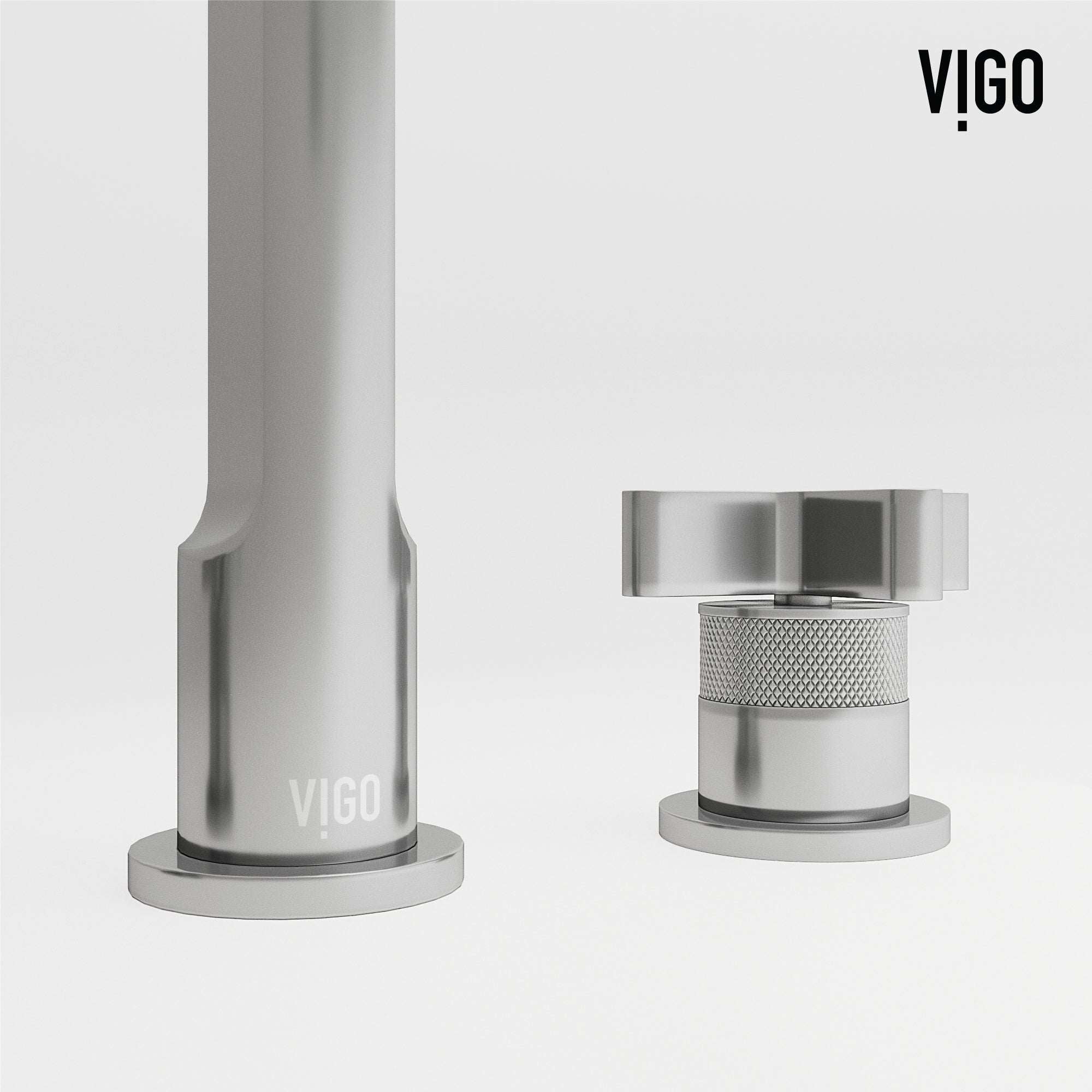 3-hole bathroom faucet with high arc spout and corrosion-resistant brass material