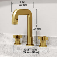 Deck-mounted 3-hole faucet with high arc spout and compression connections