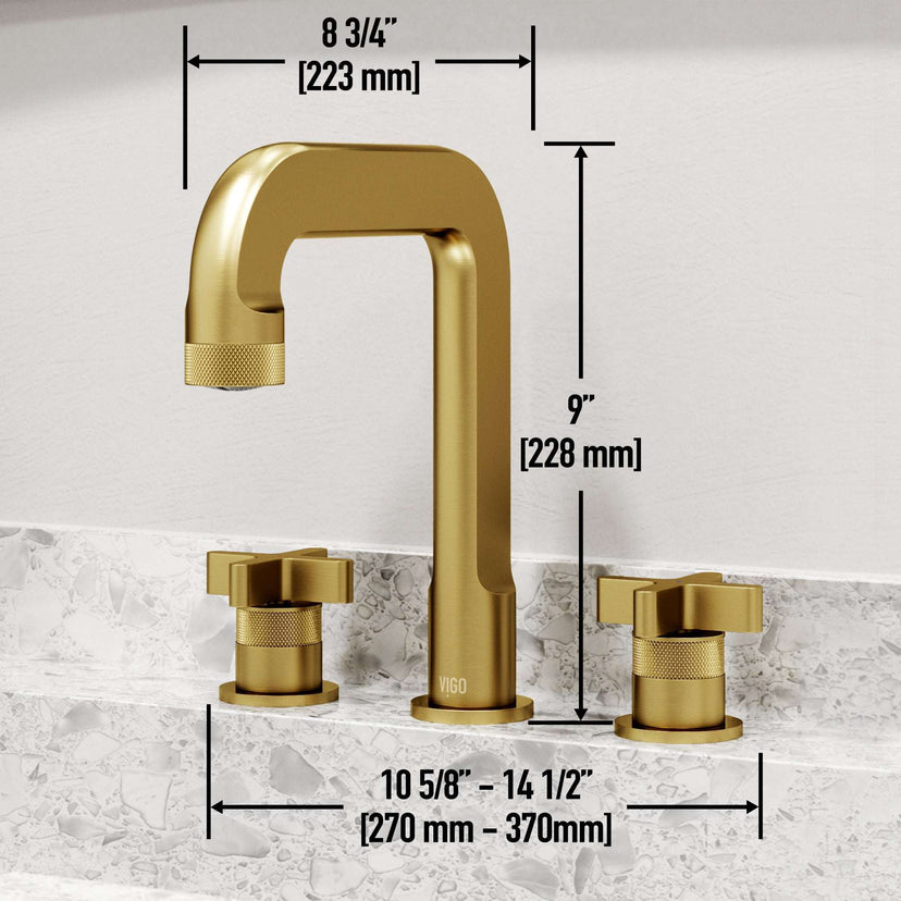 Deck-mounted 3-hole faucet with high arc spout and compression connections