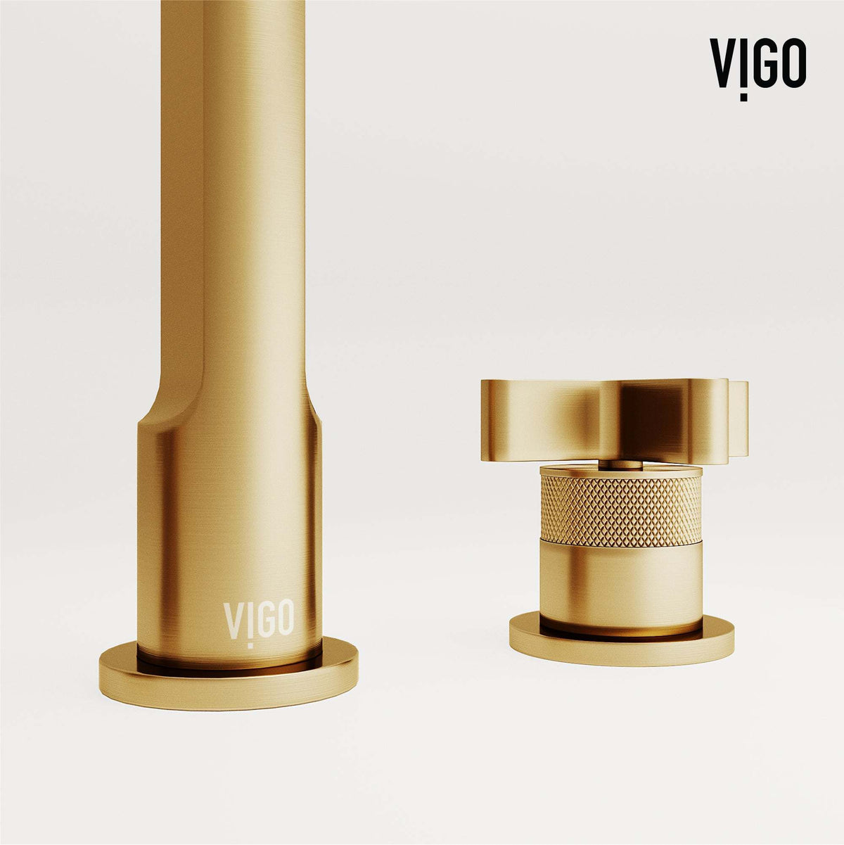 3-hole bathroom faucet with high arc spout and corrosion-resistant brass material