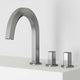 High arc spout faucet in brushed nickel finish with included mounting hardware