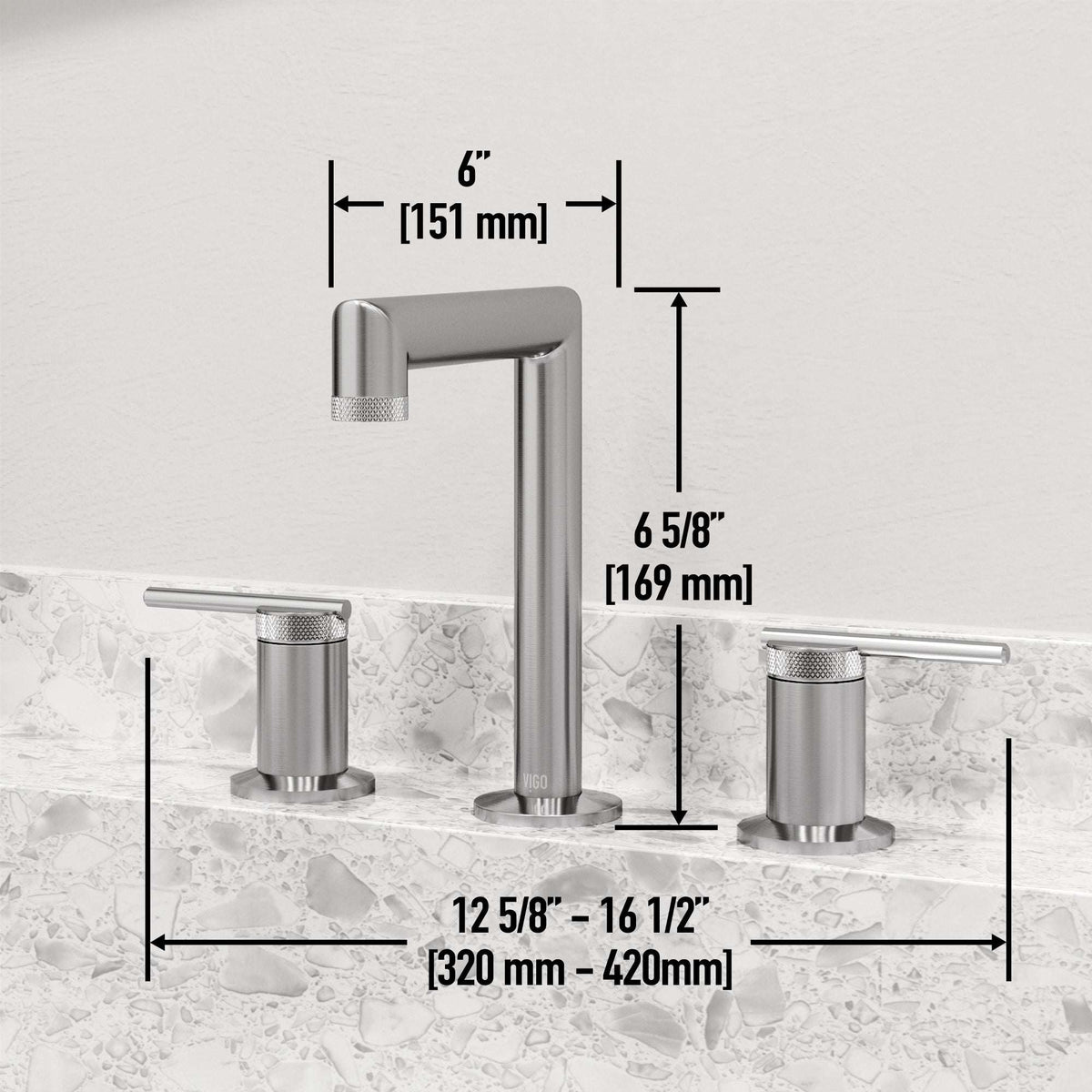 Low lead widespread bathroom faucet with drip free ceramic disc cartridge