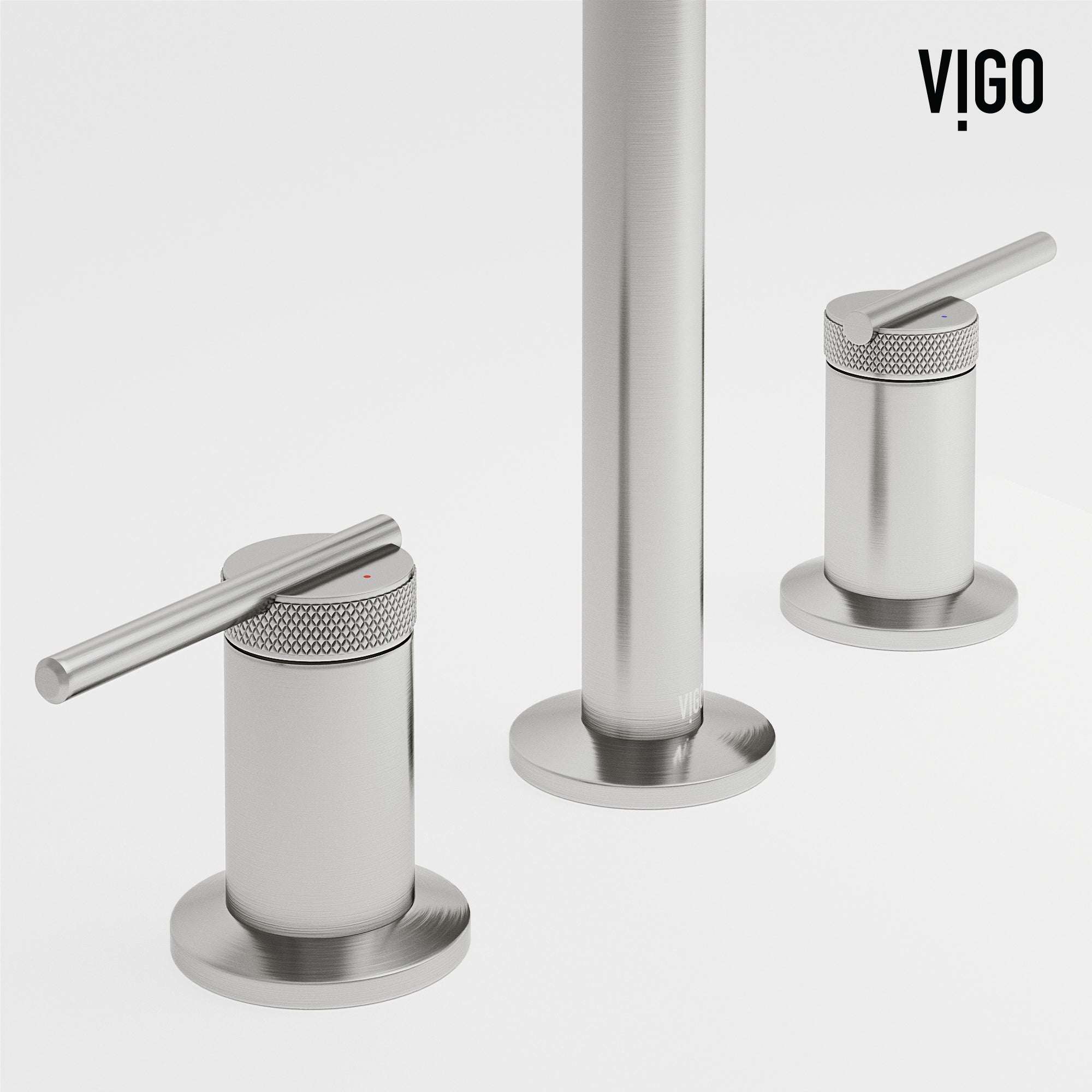 Waterfall style bathroom faucet with lever handles and low flow performance