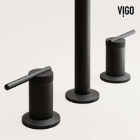 Waterfall style bathroom faucet with lever handles and low flow performance