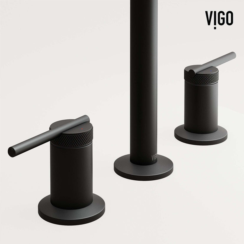 Waterfall style bathroom faucet with lever handles and low flow performance