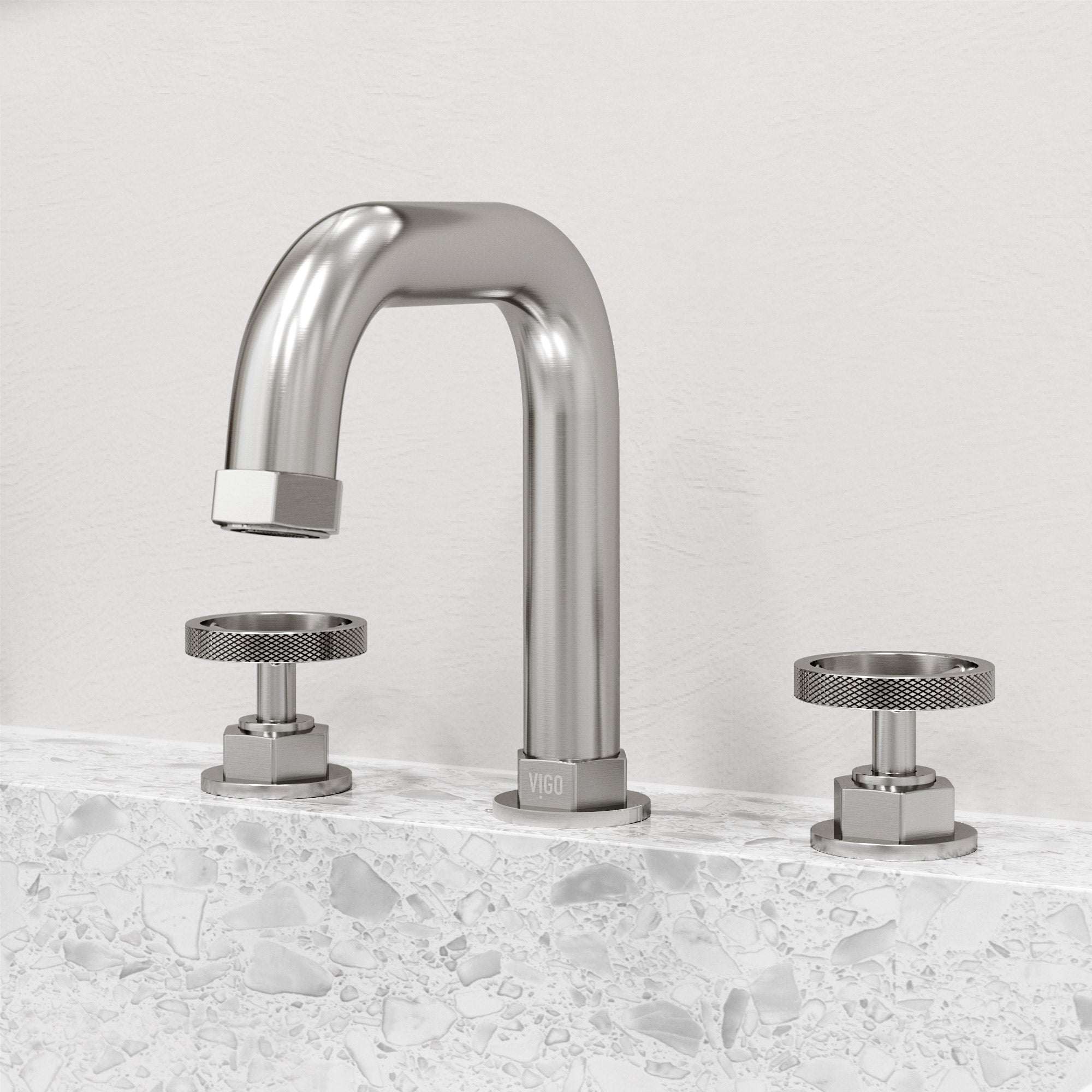 Deck mounted 3-hole faucet featuring ceramic disc cartridge and low lead design