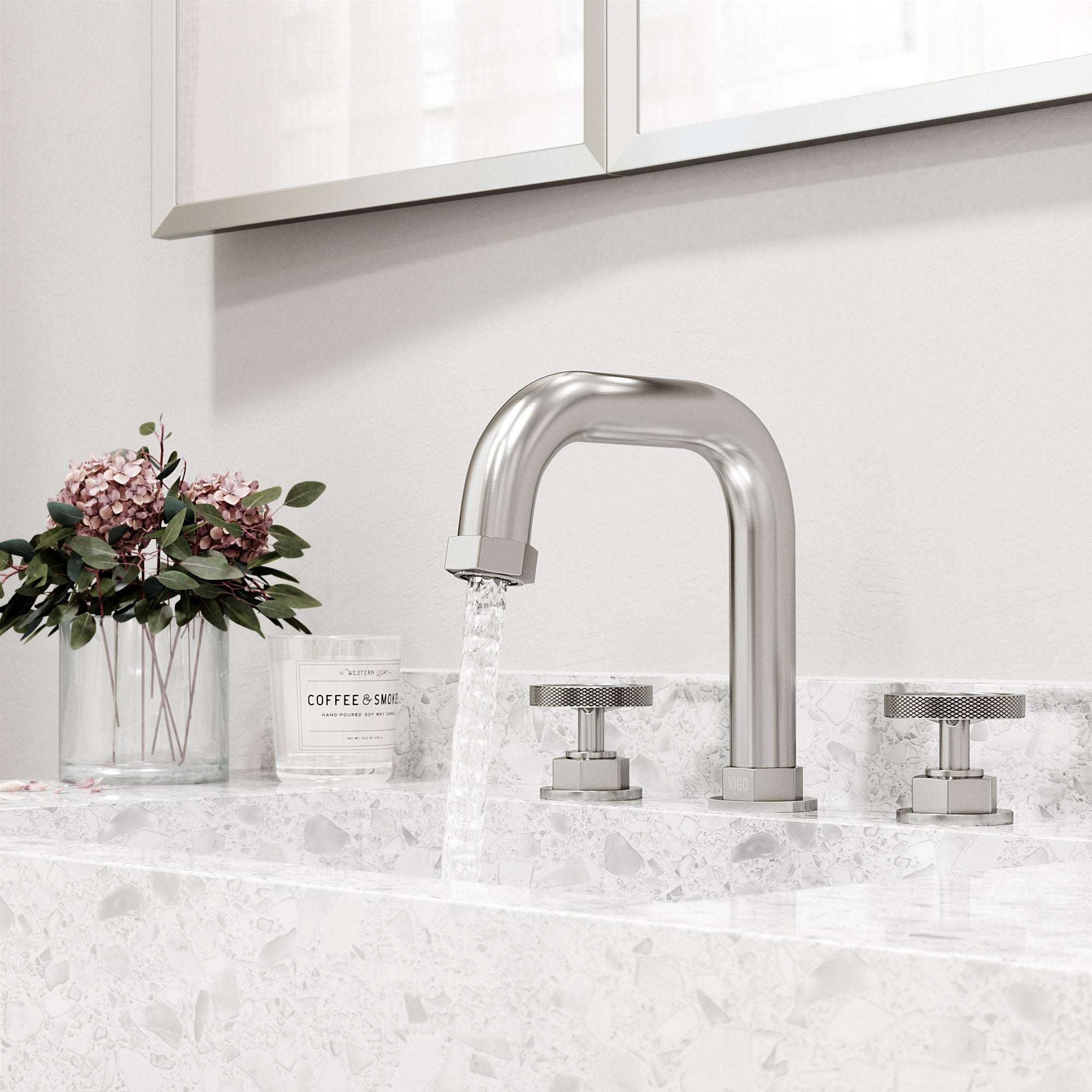 Modern style faucet with high arc spout and tarnish resistant brass construction