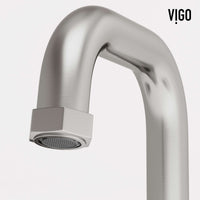 Brushed nickel faucet with compression connection and included installation parts