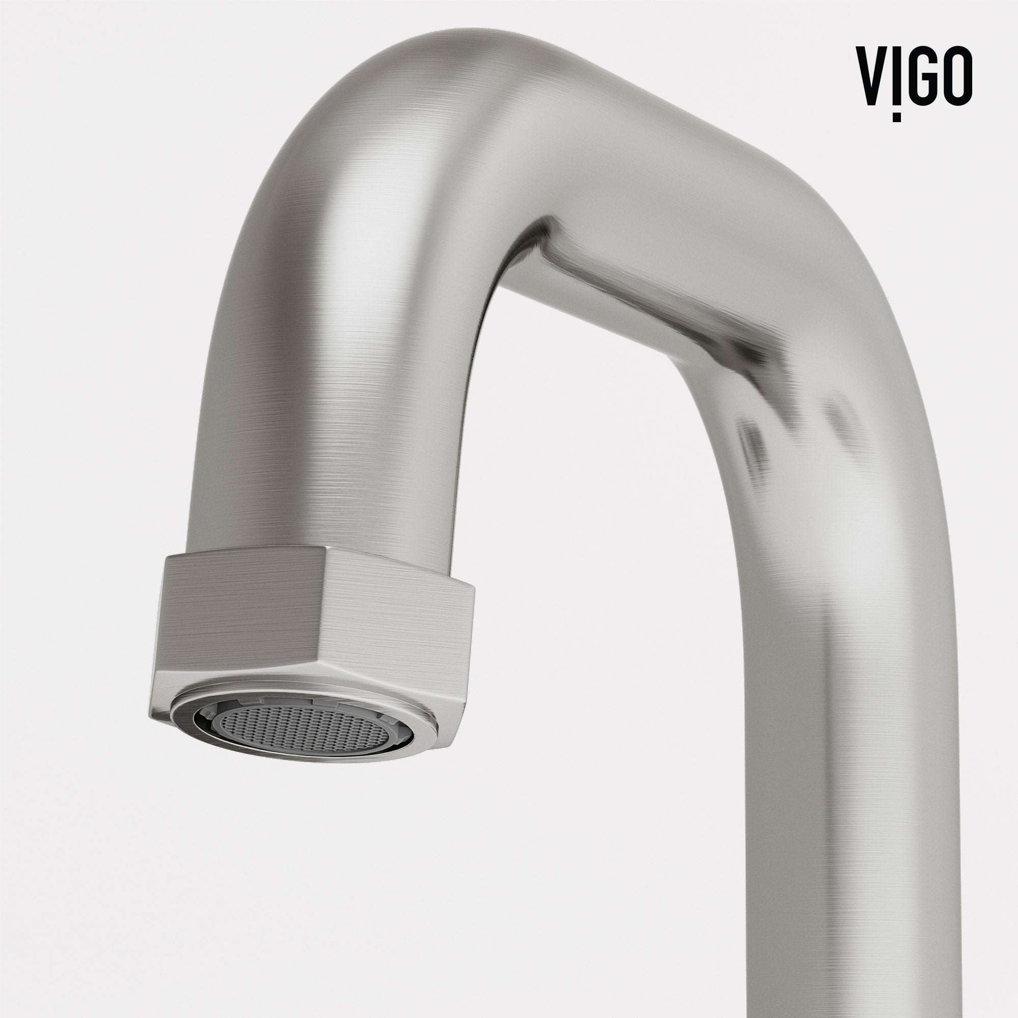 Brushed nickel faucet with compression connection and included installation parts