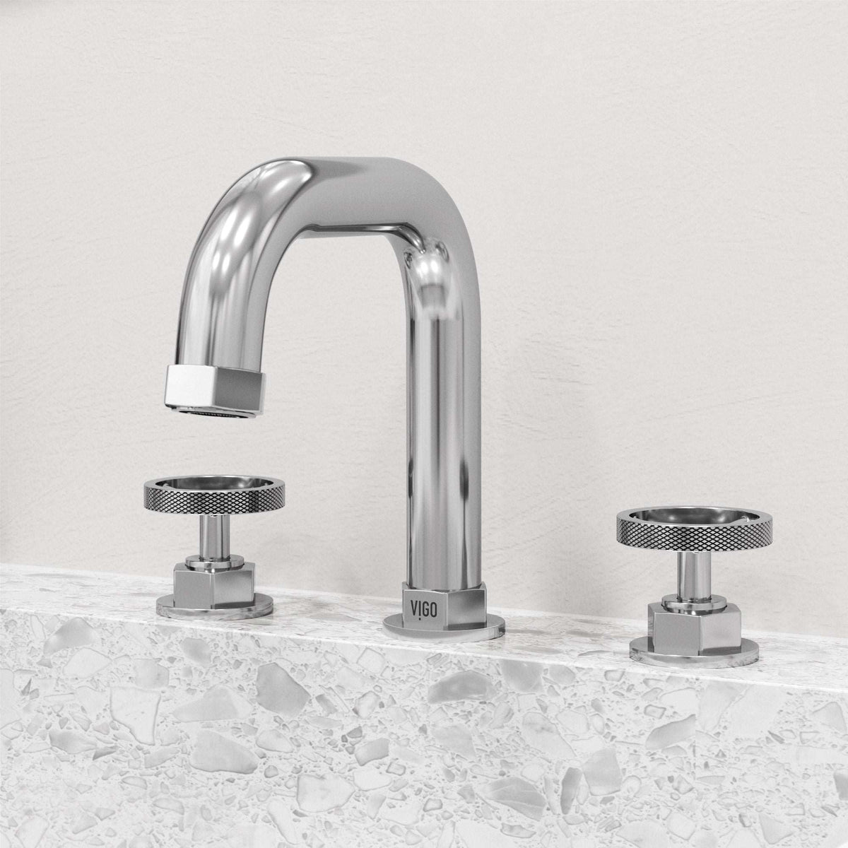 Deck mounted 3-hole faucet featuring ceramic disc cartridge and low lead design