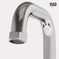 Chrome faucet with compression connection and included installation parts