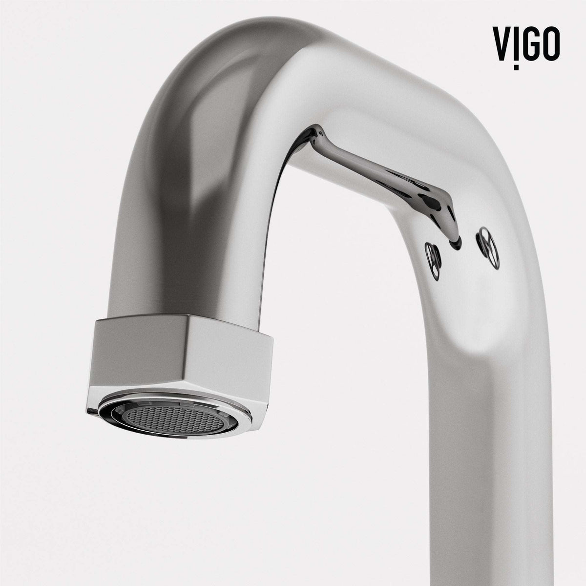 Chrome faucet with compression connection and included installation parts