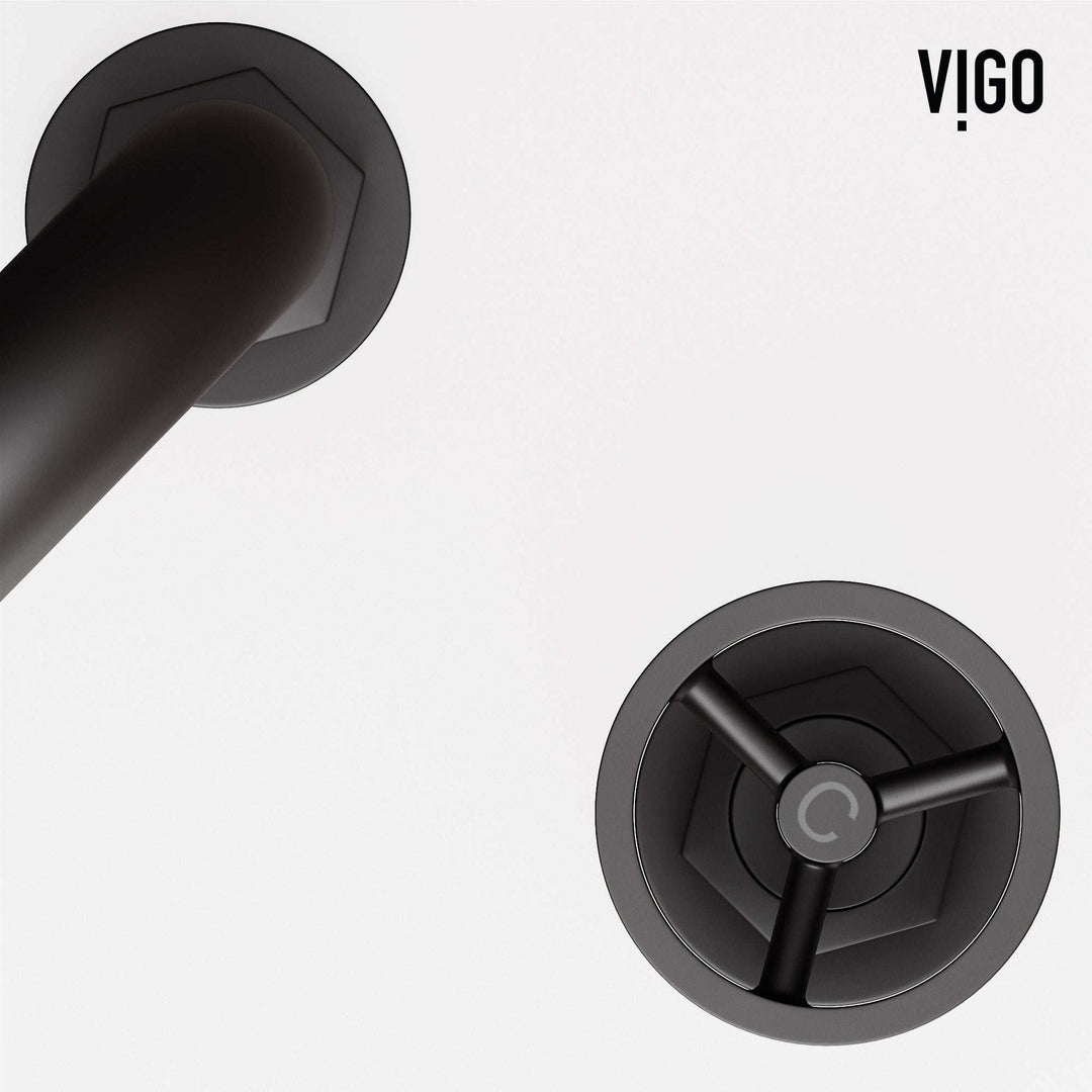 Modern 3-hole deck mounted faucet in matte black with knob handles