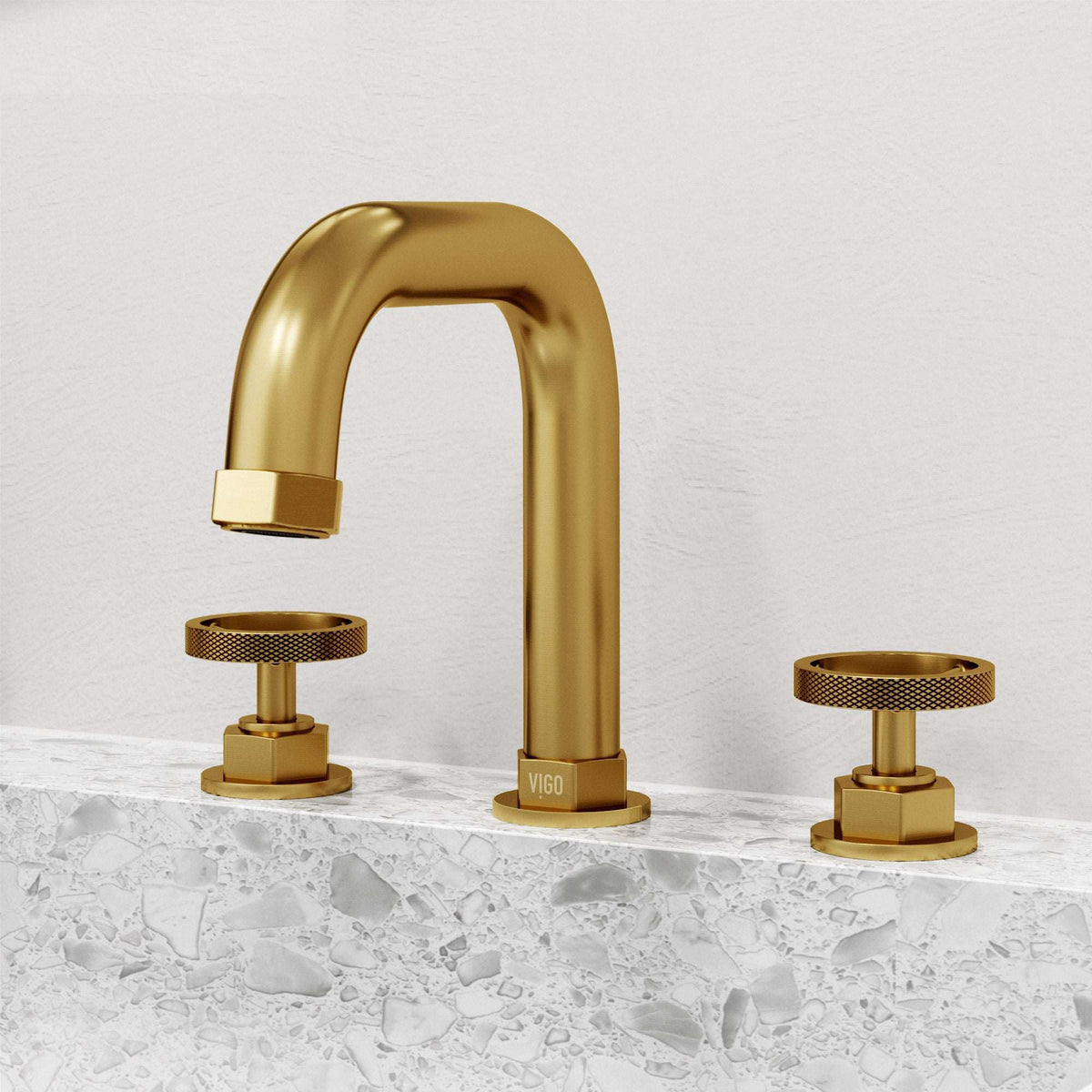 Deck mounted 3-hole faucet featuring ceramic disc cartridge and low lead design