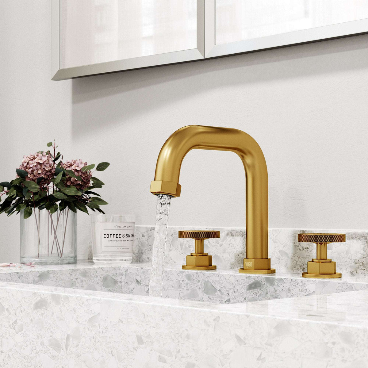 Modern style faucet with high arc spout and tarnish resistant brass construction