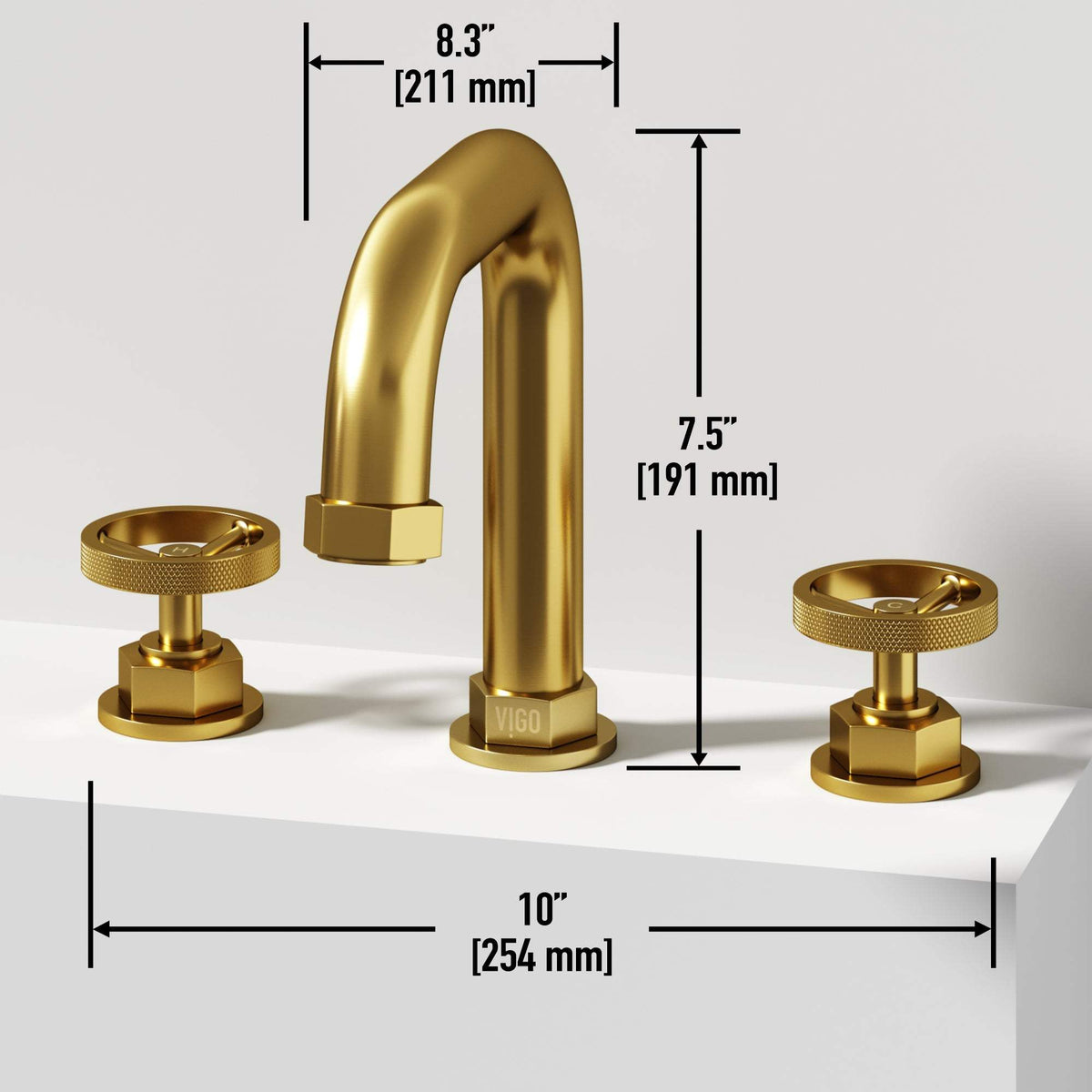 Low flow widespread faucet with knob handles and corrosion resistant finish