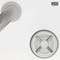Modern 3-hole deck mounted faucet in brushed nickel with knob handles