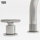 High arc spout bathroom faucet in brushed nickel finish with drip-free performance