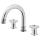 Contemporary style brushed nickel faucet featuring waterfall flow and hot/cold indicators