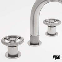 Modern widespread faucet with all mounting materials included and compression connections