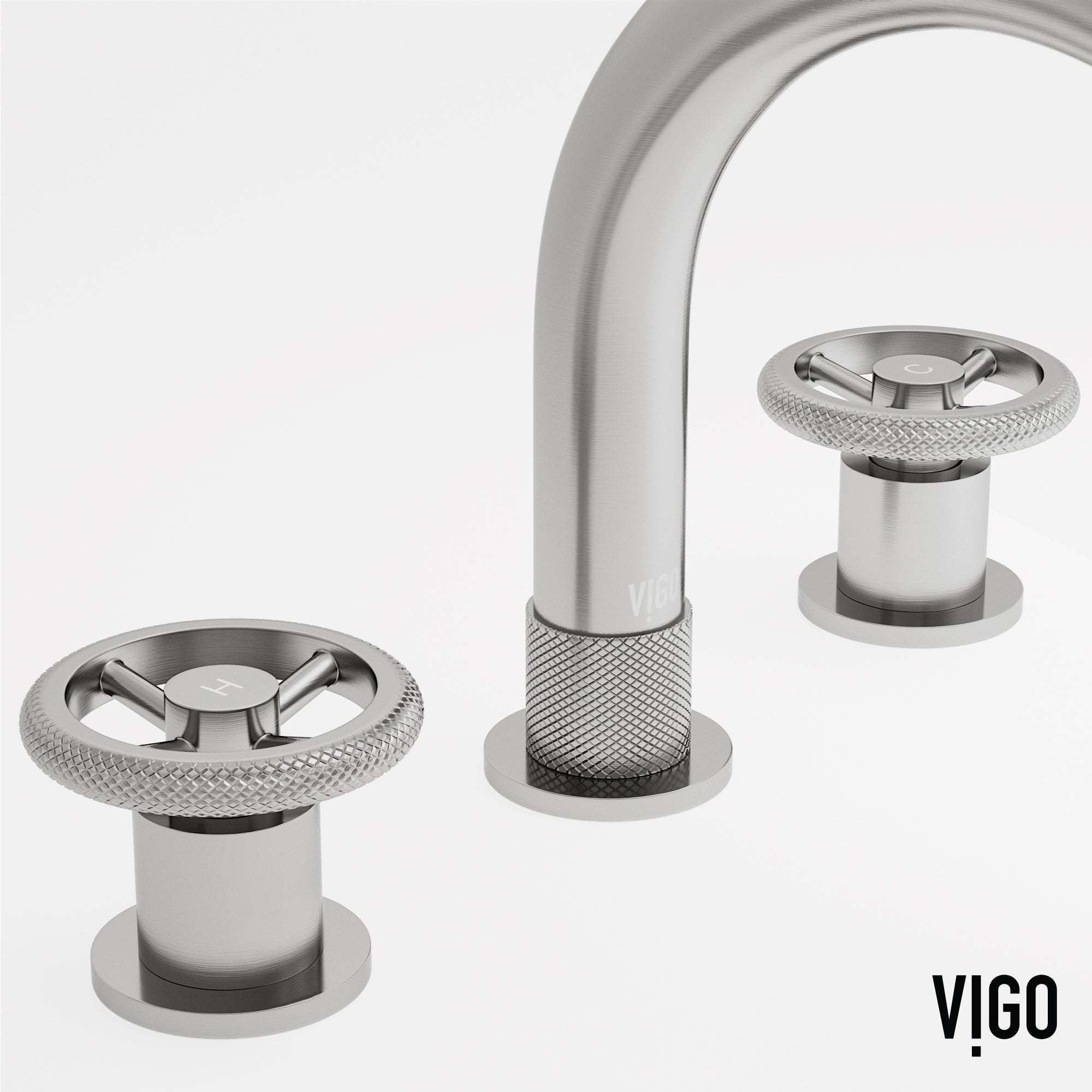 Modern widespread faucet with all mounting materials included and compression connections