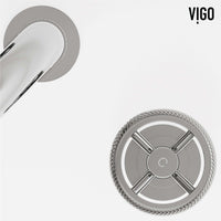 Modern 3-hole deck mounted faucet in chrome with knob handles