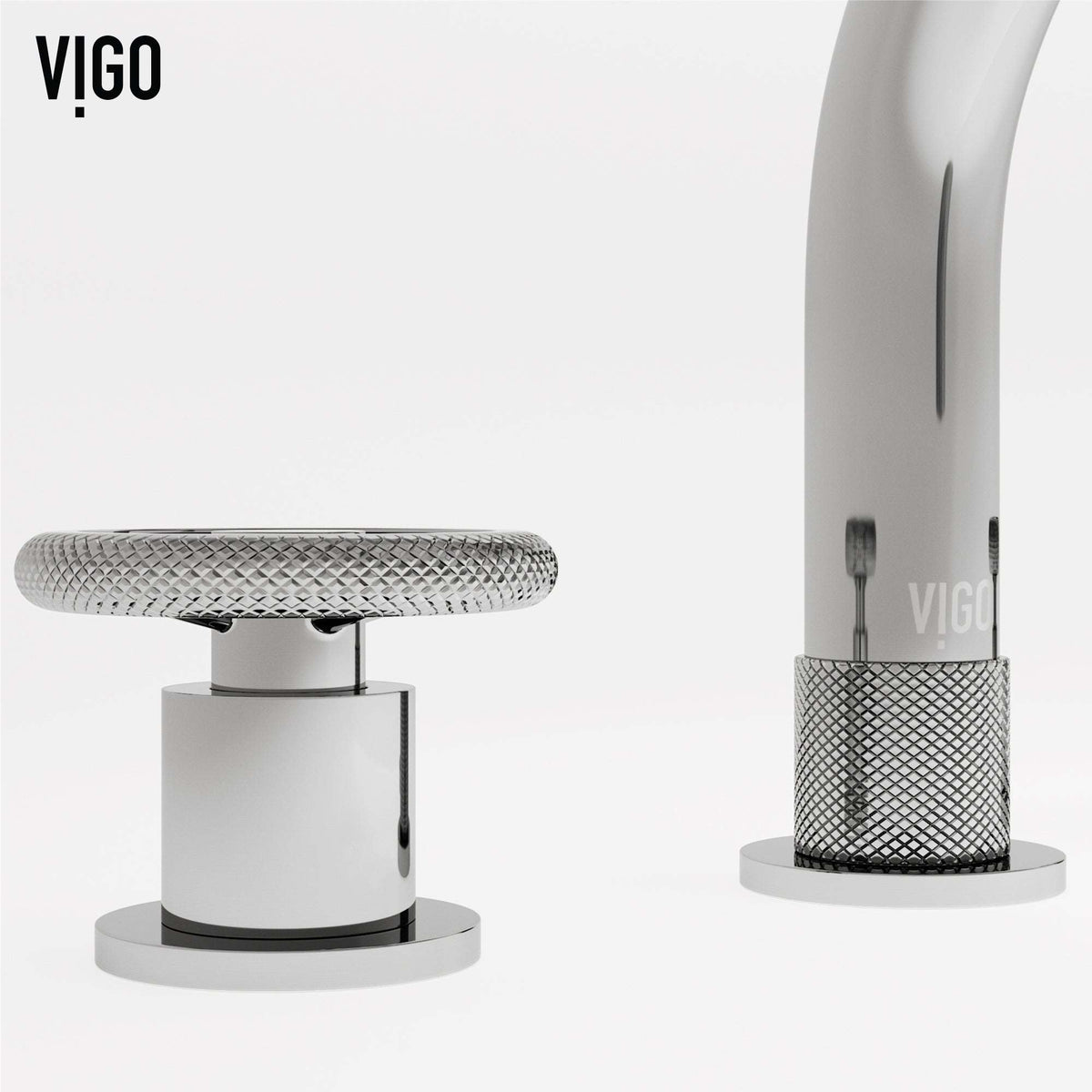 High arc spout bathroom faucet in chrome finish with drip-free performance