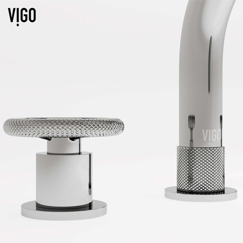 High arc spout bathroom faucet in chrome finish with drip-free performance