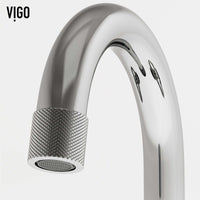 High arc spout faucet with drip-free ceramic disc technology and chrome finish