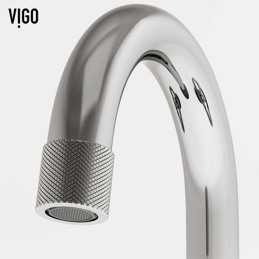 High arc spout faucet with drip-free ceramic disc technology and chrome finish