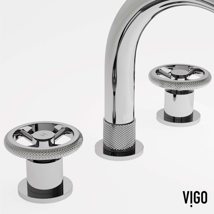 Modern widespread faucet with all mounting materials included and compression connections