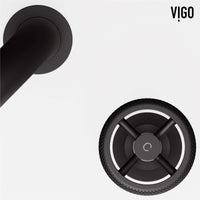 Modern 3-hole deck mounted faucet in matte black with knob handles