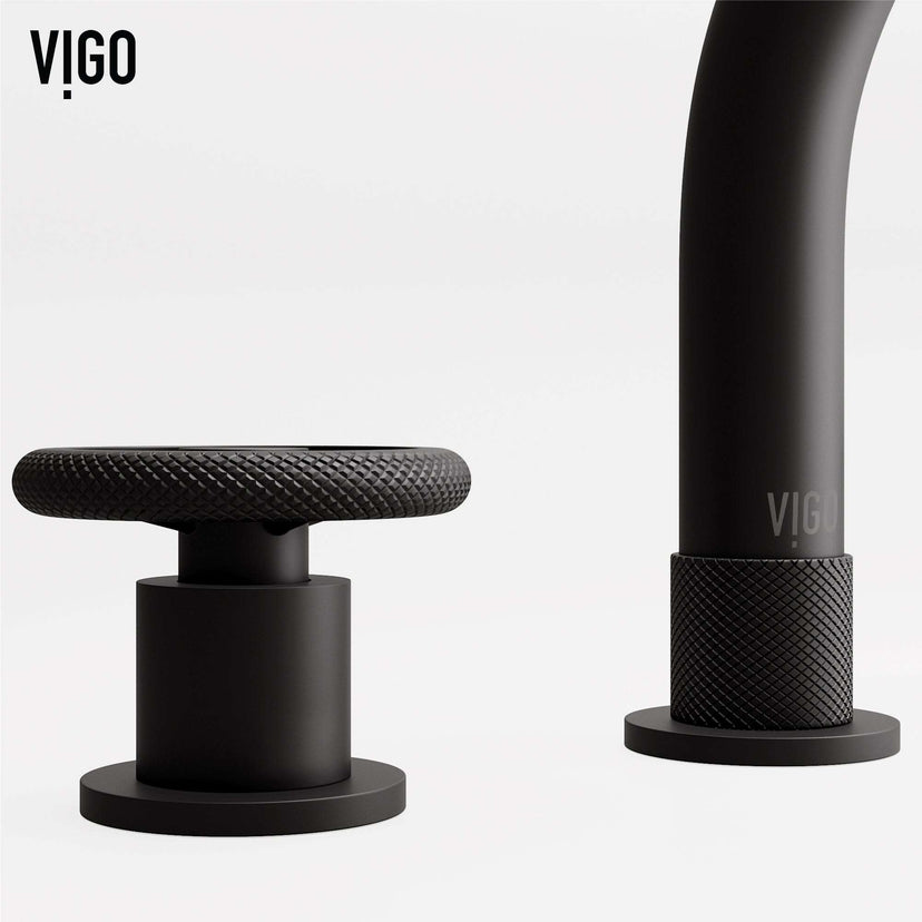 High arc spout bathroom faucet in matte black finish with drip-free performance