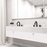 Deck mounted 3-hole faucet with included mounting hardware and low lead compliance