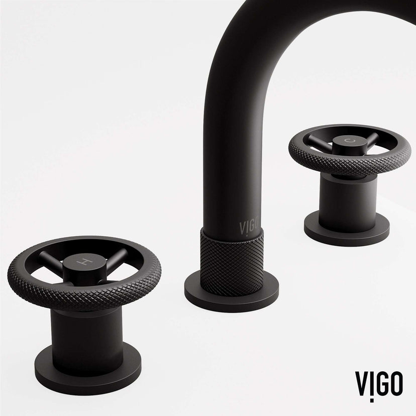 Modern widespread faucet with all mounting materials included and compression connections