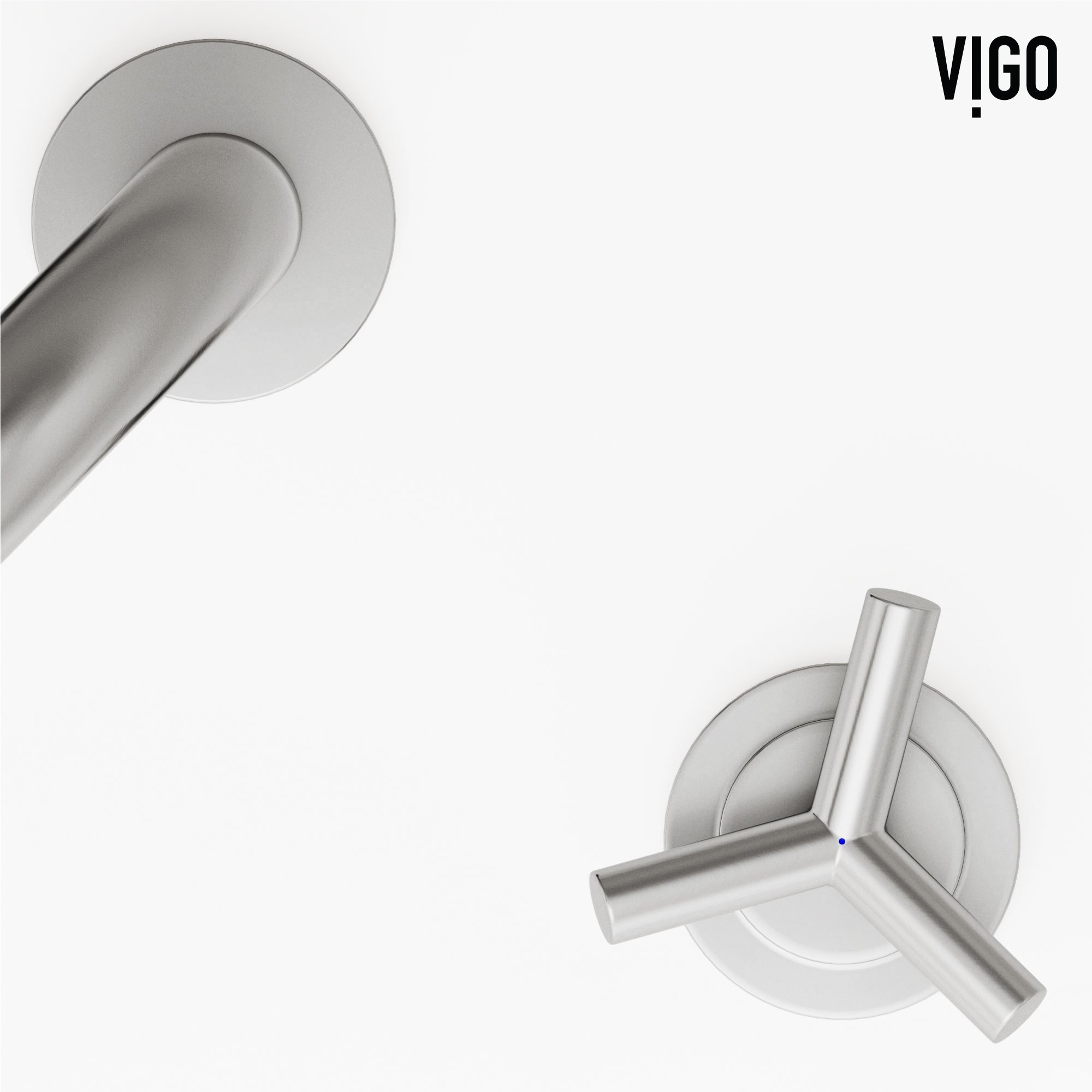 Brushed nickel faucet with ceramic disk valve and included installation parts