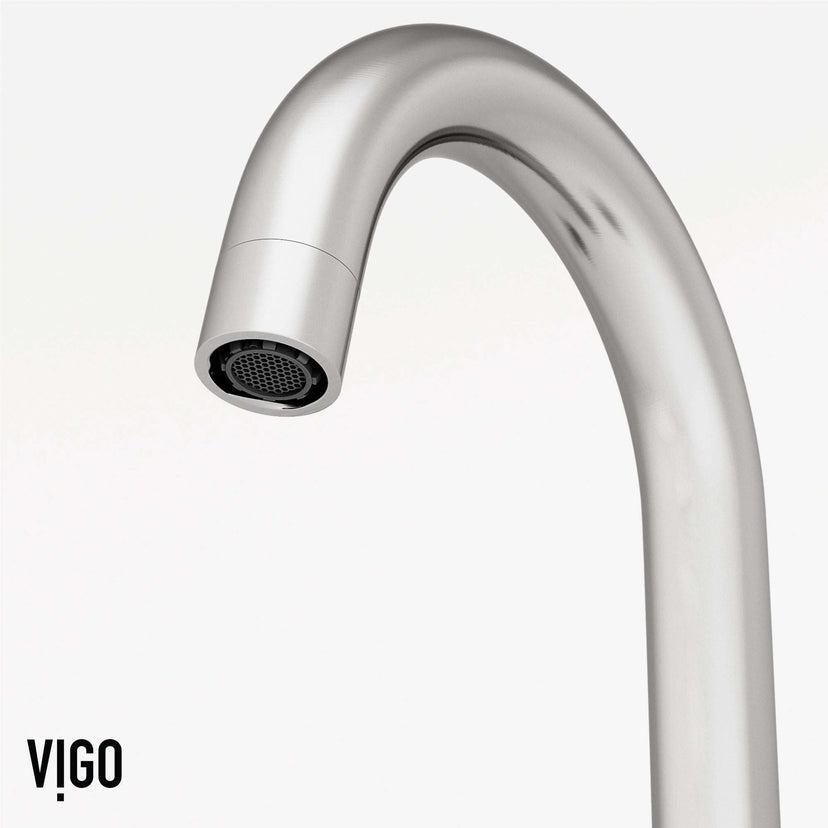 Contemporary 3-hole faucet with high arc spout and low flow performance