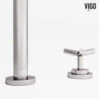 Brass faucet with NPSM thread and brushed nickel finish for deck mounting