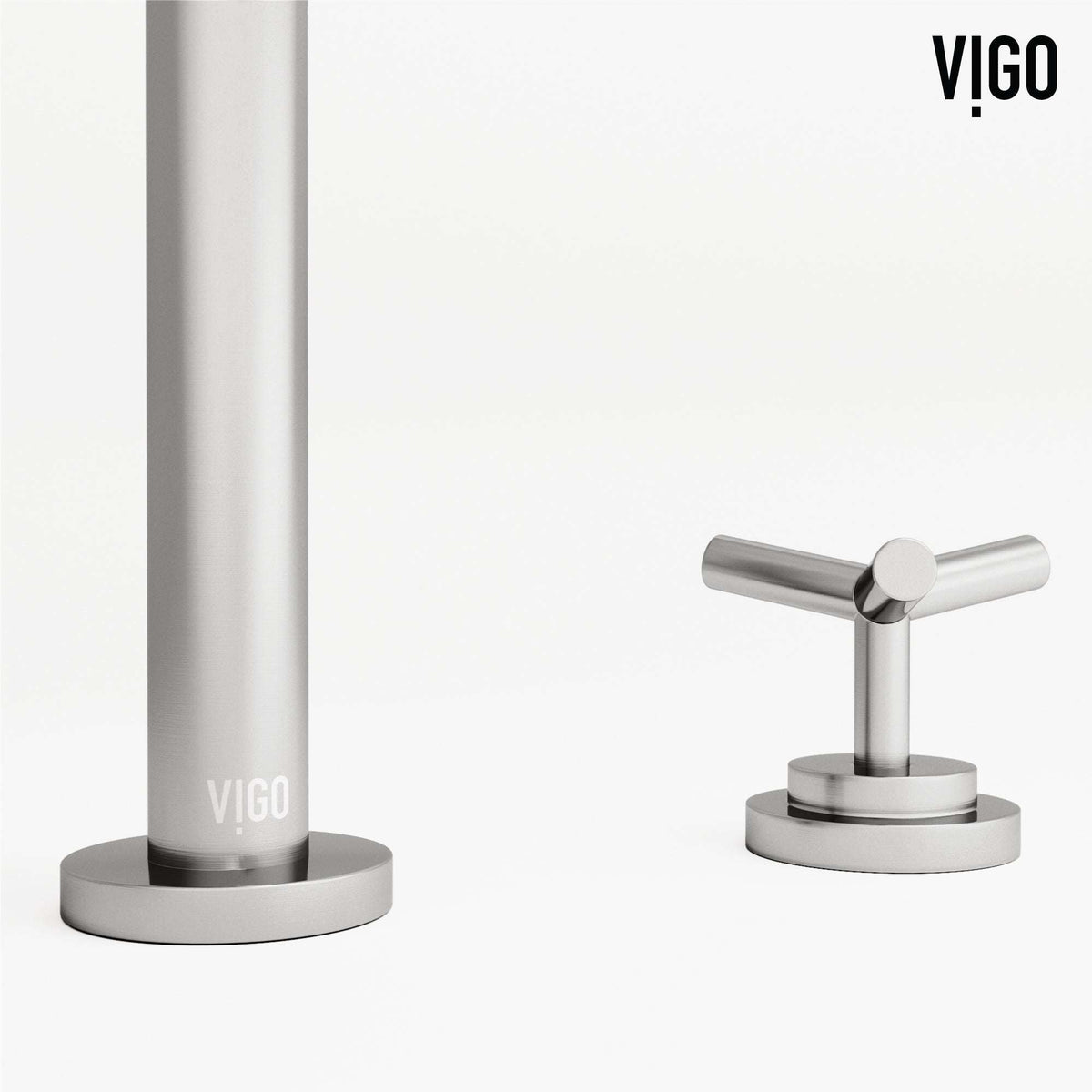 Brass faucet with NPSM thread and brushed nickel finish for deck mounting