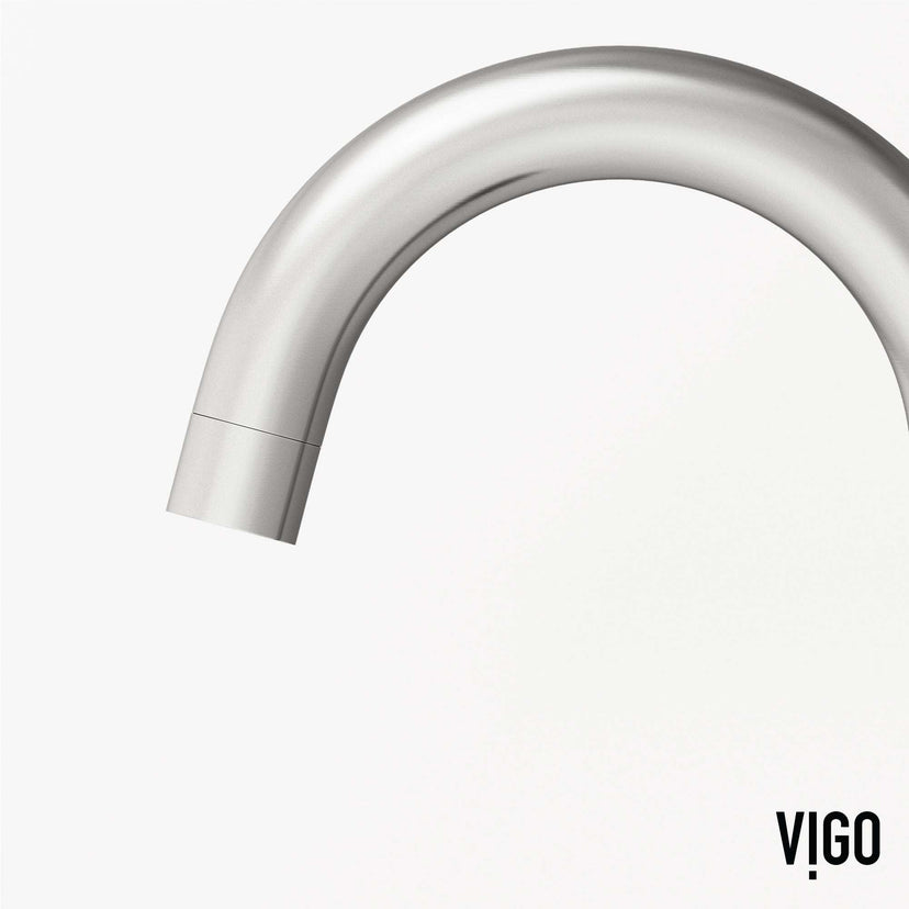 Deck mounted 3-hole faucet with compression connections and brushed nickel style