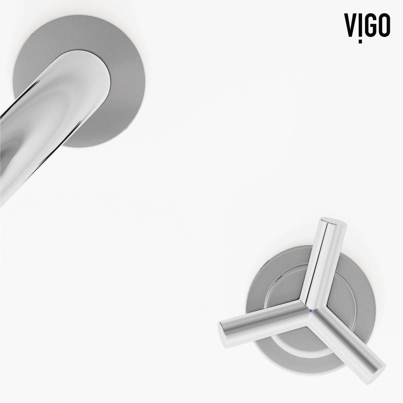 Chrome faucet with ceramic disk valve and included installation parts
