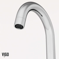Contemporary 3-hole faucet with high arc spout and low flow performance