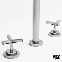 Tarnish resistant brass faucet with knob handles and widespread installation