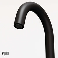 Matte black faucet with ceramic disk valve and included installation parts