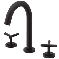 Brass faucet with NPSM thread and matte black finish for deck mounting