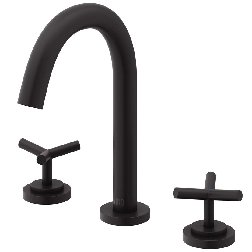 Brass faucet with NPSM thread and matte black finish for deck mounting