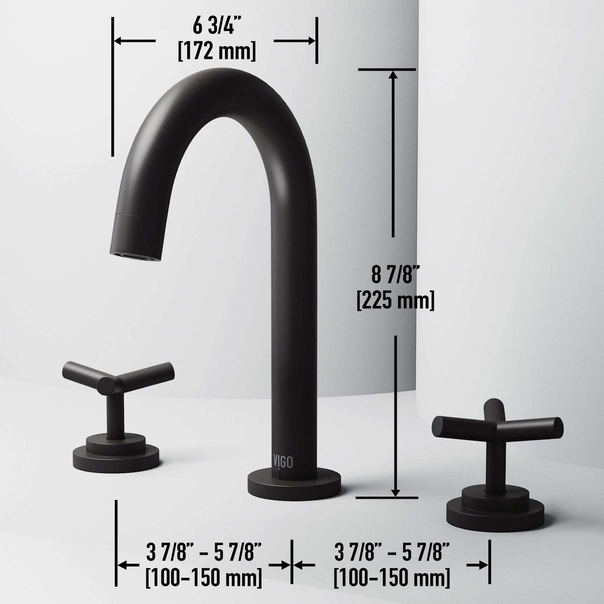 Brass construction widespread faucet with knob handles and corrosion resistant finish