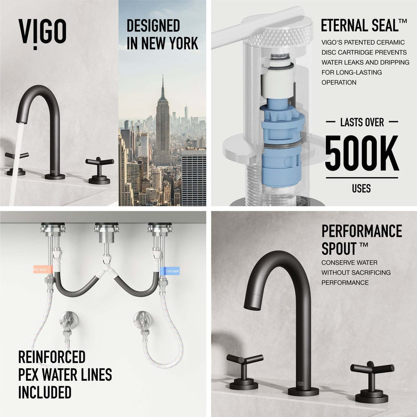 High arc spout bathroom faucet in matte black with included mounting hardware